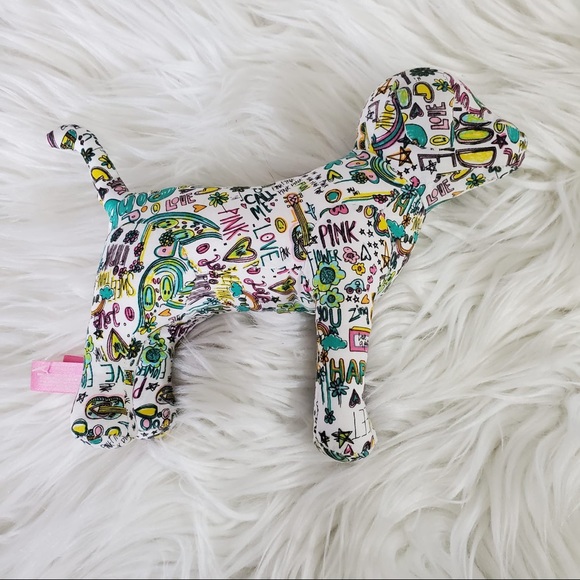 5/$25 Victoria’s Secret Pink Stuffed Graffiti Dog Collectable - Picture 2 of 7